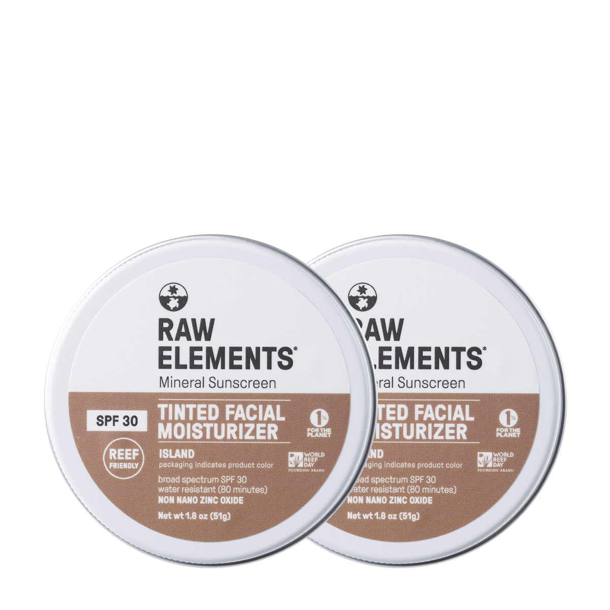 Raw Elements Tinted Face Moisturizer SPF 30 COCONUT Raw ElementsUSA
