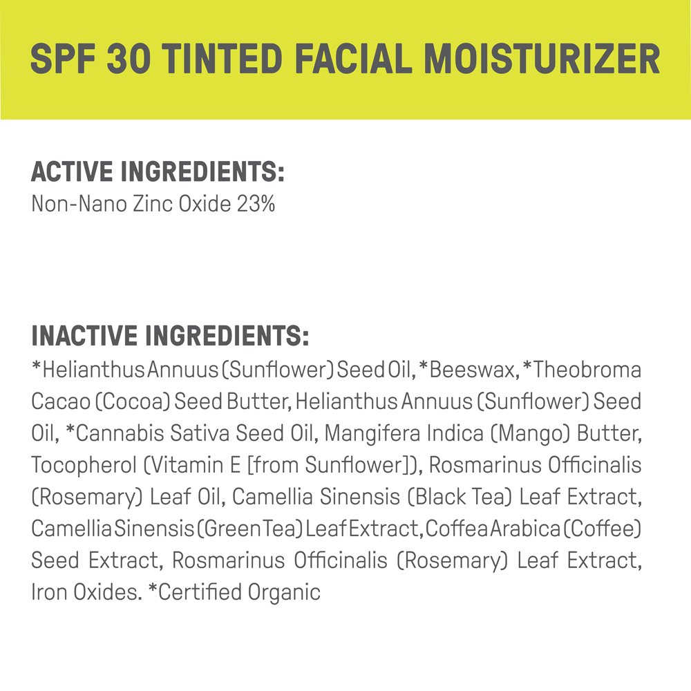 Raw Elements Tinted Face Moisturizer SPF 30 3 oz (2 Pack) Raw