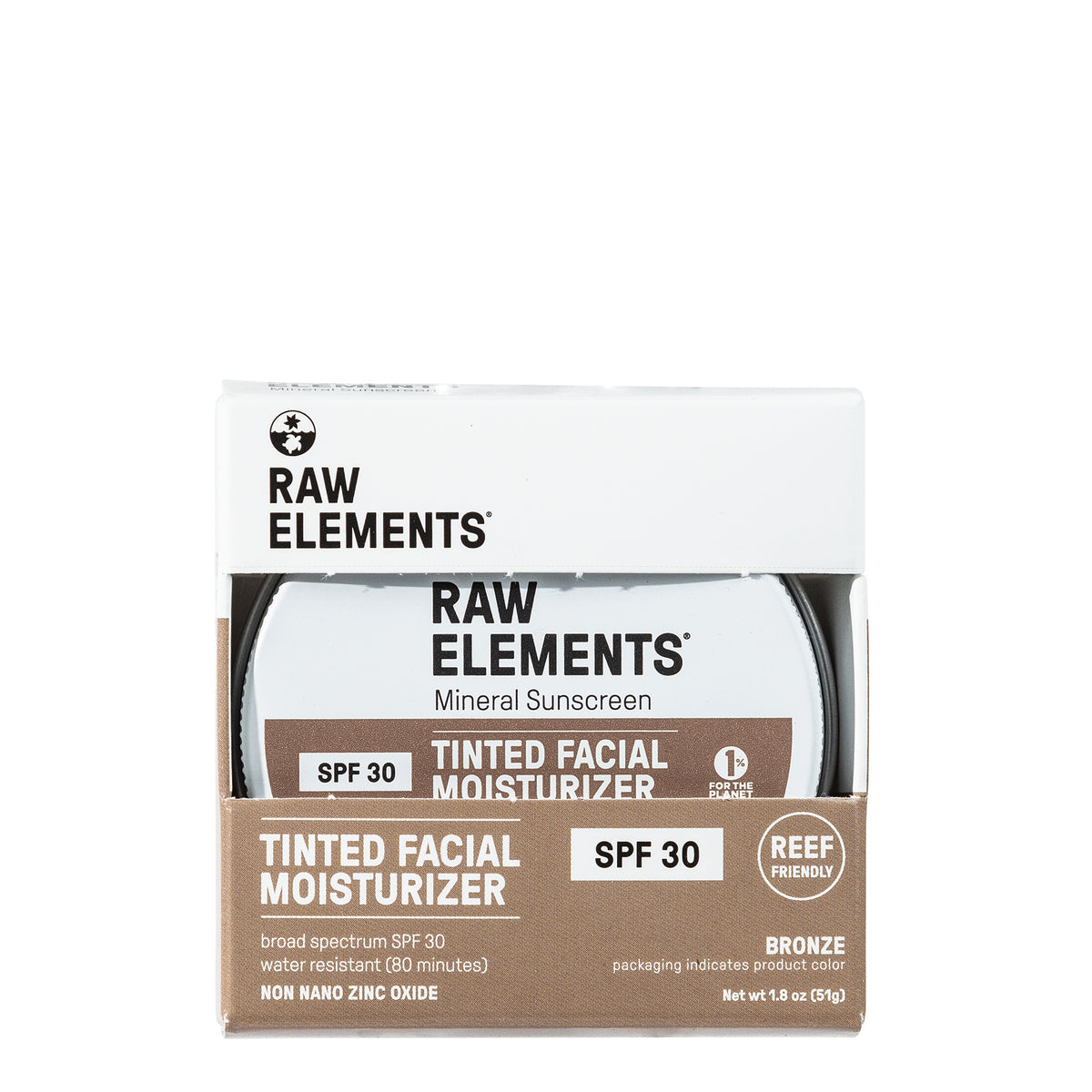 Raw Elements Tinted Face Moisturizer SPF 30 3 oz Raw ElementsUSA
